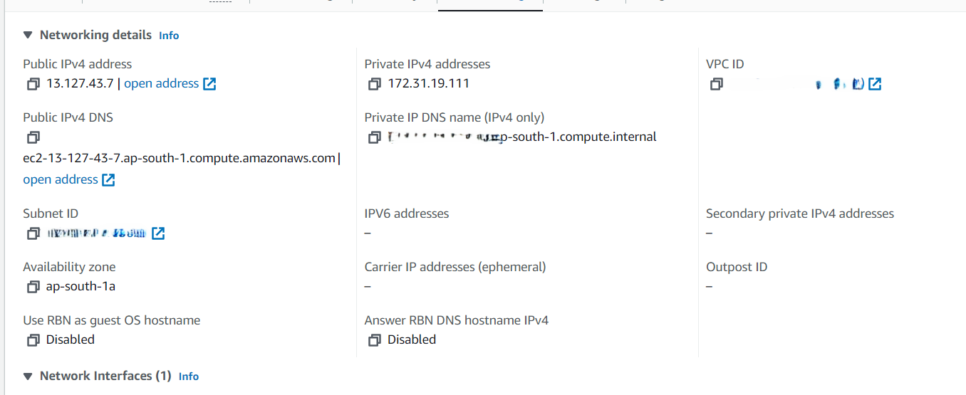 Fig: EC2 instance in ap-south-1a Availability zone